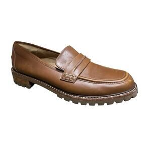 MADEWELL Corinne Lugsole Loafers English Saddle Brown Leather Chunky 90s Sz 9
